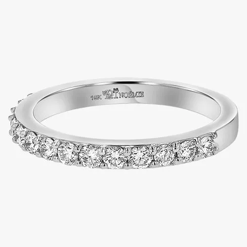 14K H-I/SI Half Band Diamond Ring