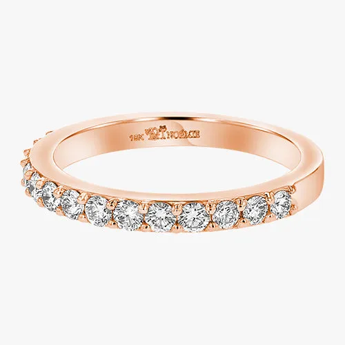 14K H-I/SI Half Band Diamond Ring