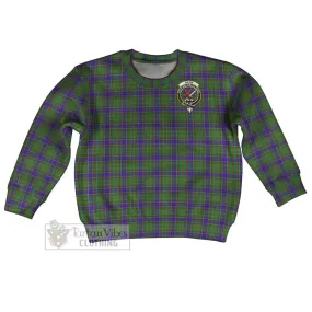 Adam Tartan Kid Ugly Sweater with Family Crest