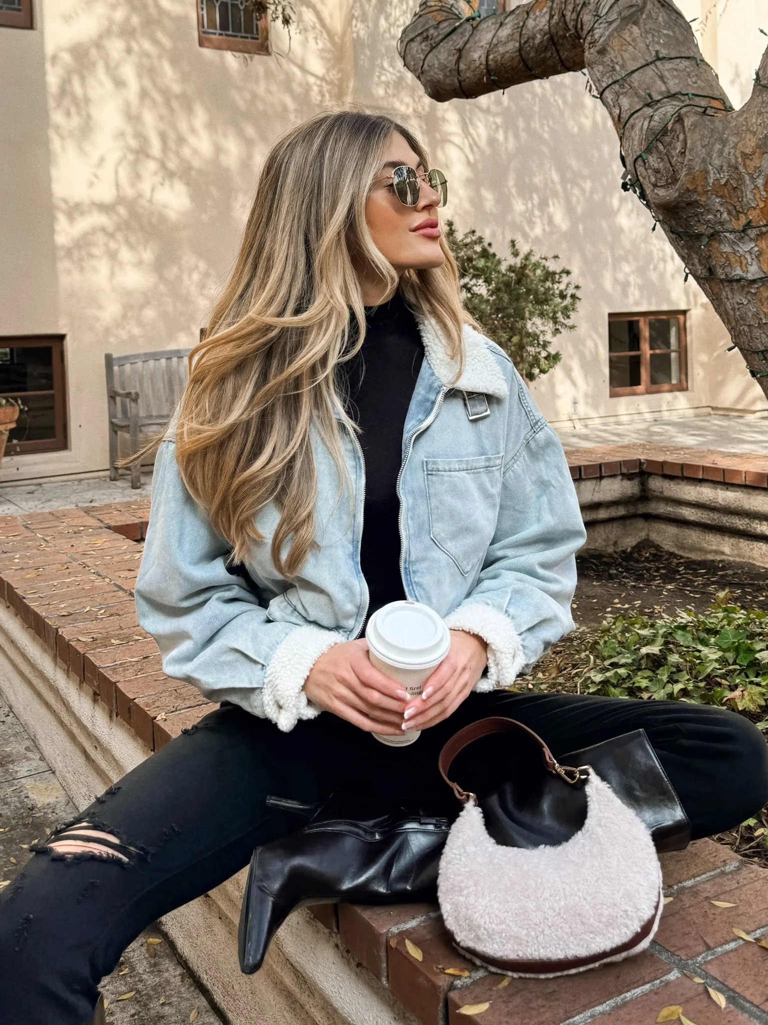 Anastasia Denim Sherpa Jacket