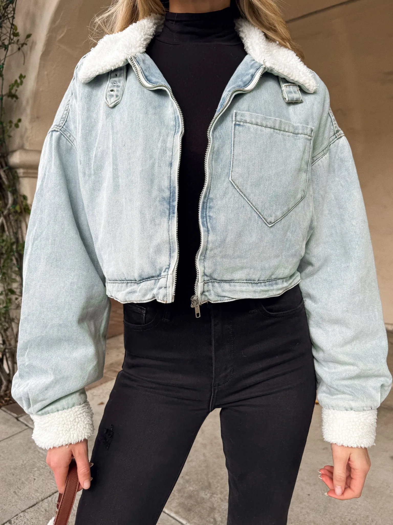 Anastasia Denim Sherpa Jacket