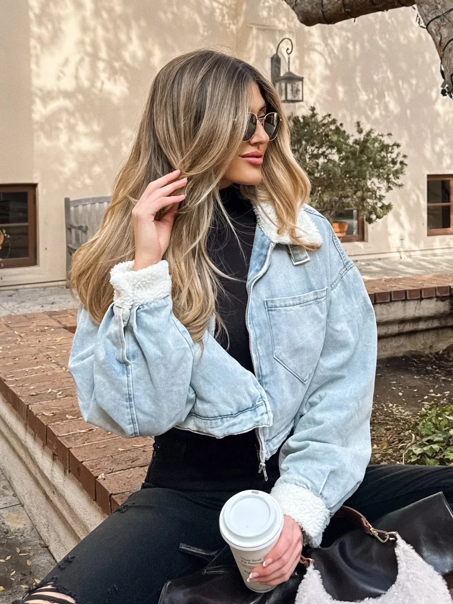 Anastasia Denim Sherpa Jacket