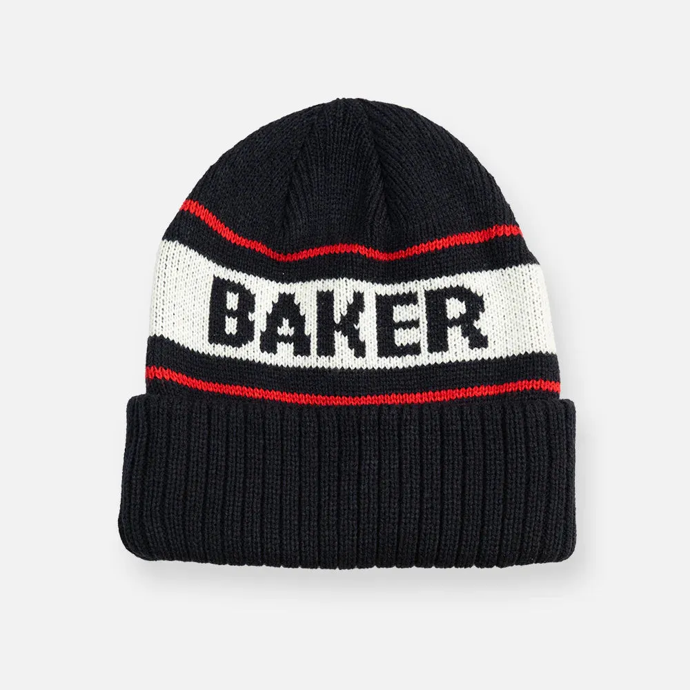 Baker Stripe Beanie - Navy