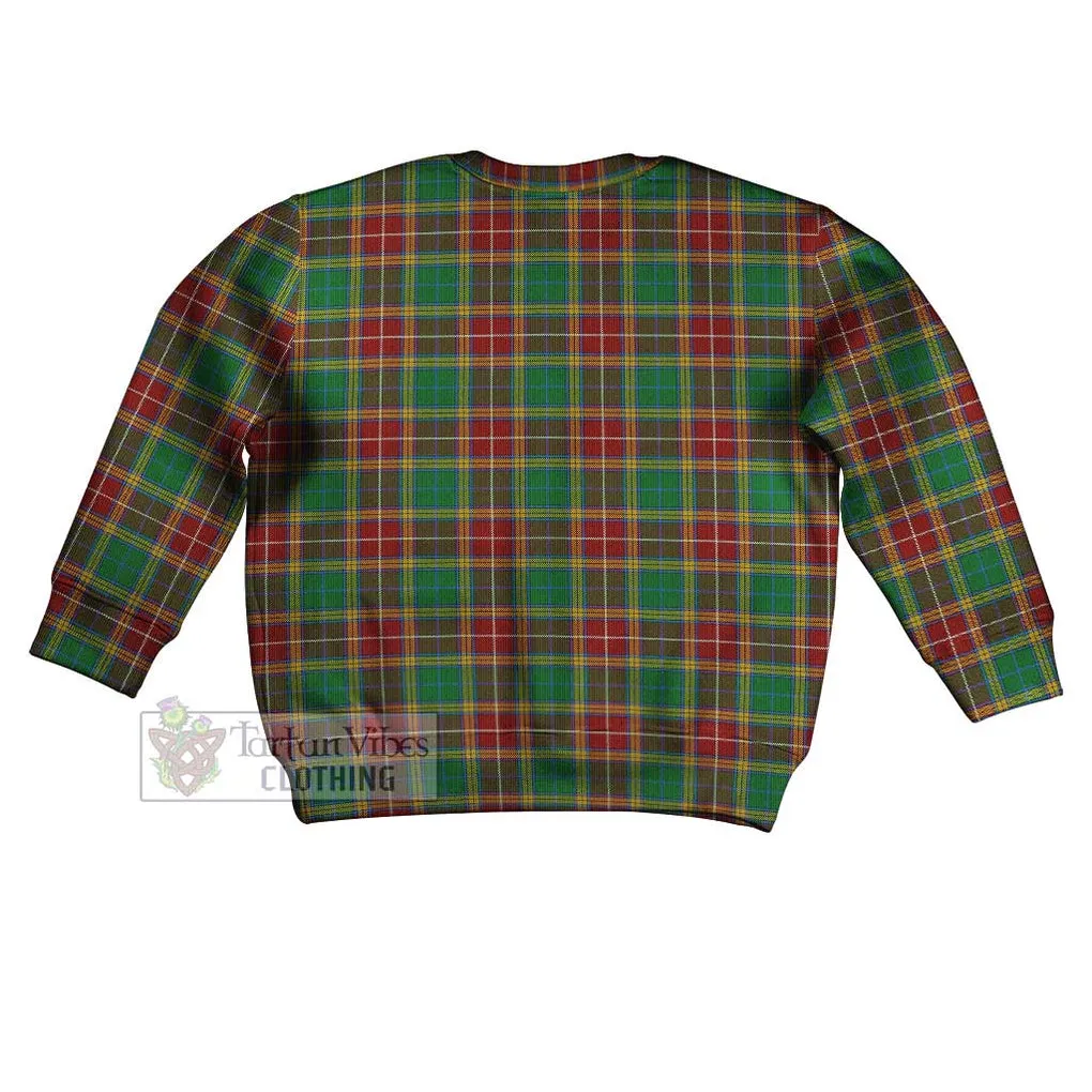 Baxter Tartan Kid Ugly Sweater with Family Crest