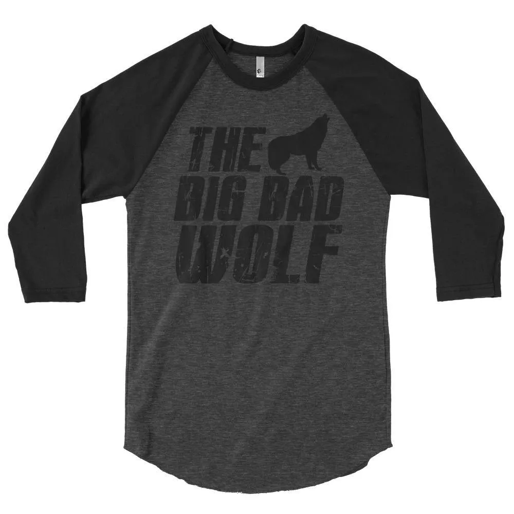 Big Bad Wolf 3/4 sleeve raglan shirt