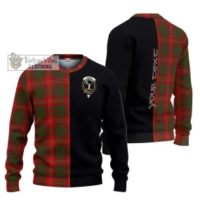 Burns Tartan Ugly Sweater with Family Crest and Half Of Me Style