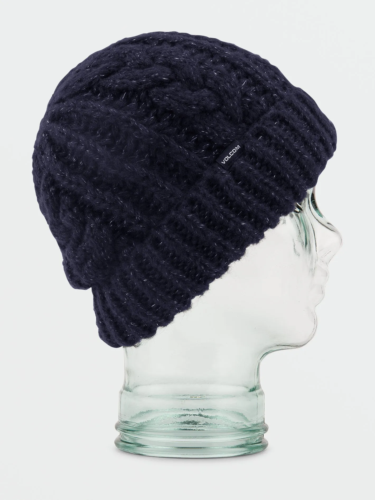 Cable Hand Knit Beanie - Black