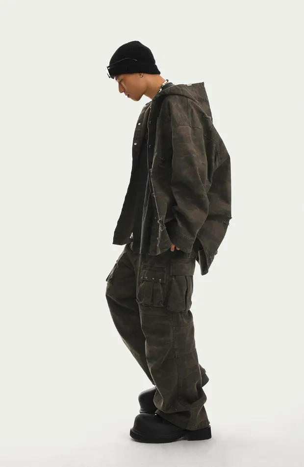 Camouflage Multi Pocket Work Cargo Pants