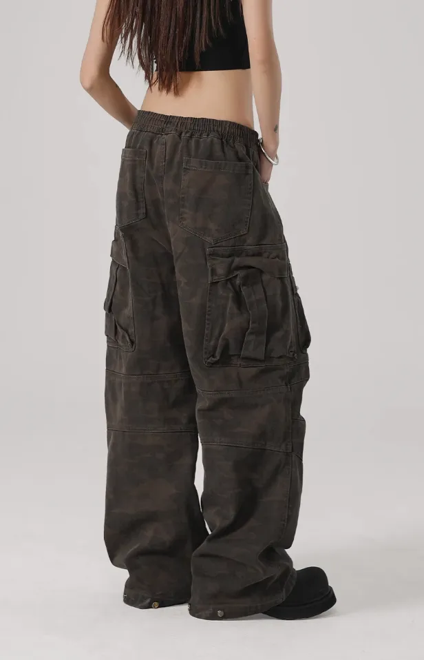 Camouflage Multi Pocket Work Cargo Pants