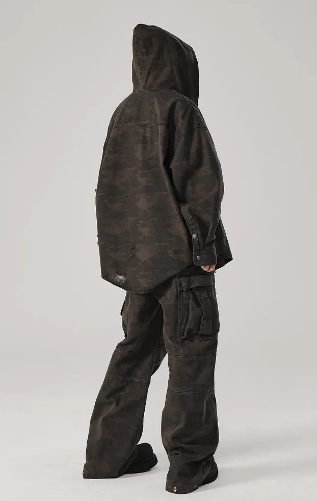 Camouflage Multi Pocket Work Cargo Pants