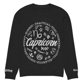 Capricorn Zodiac Personalized Knit Sweater