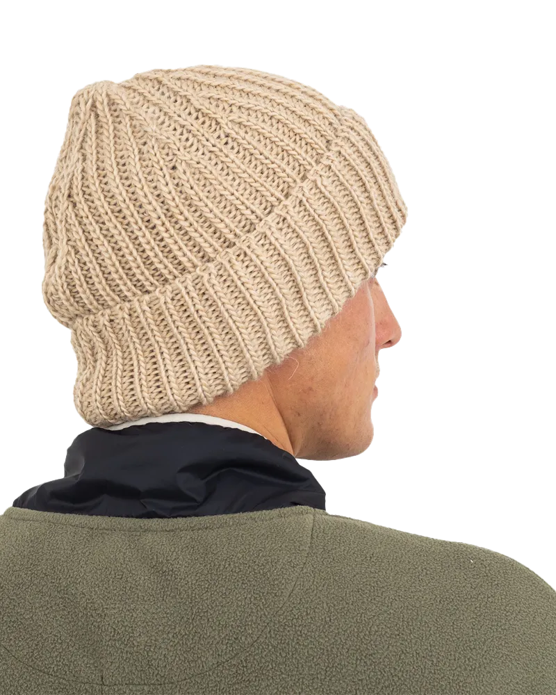 Chunky Beanie in Natural Tan