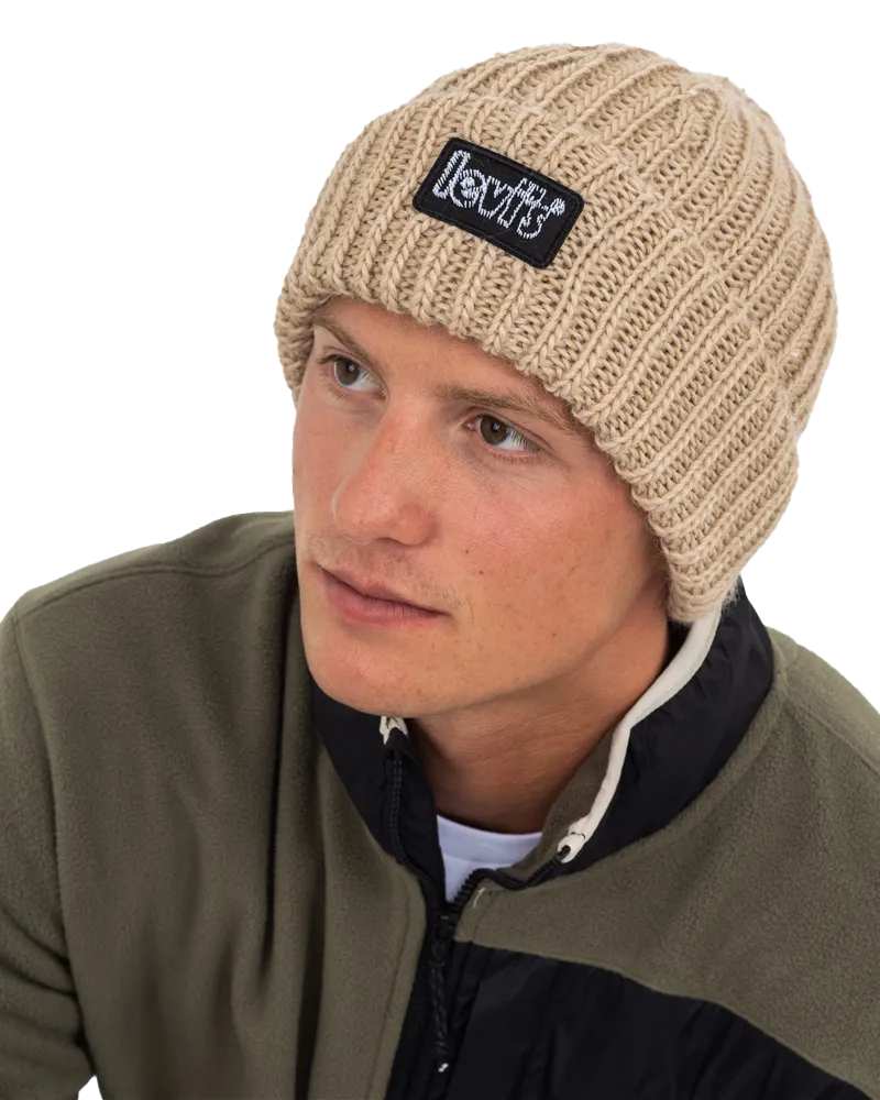 Chunky Beanie in Natural Tan