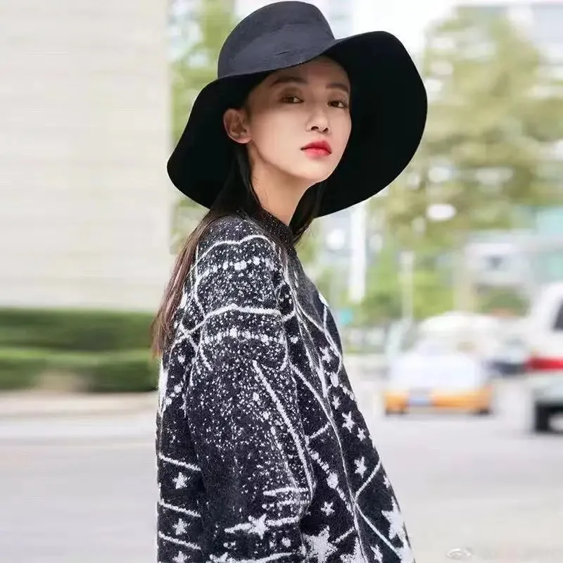 Constellation Galaxy Loose Knit Sweater