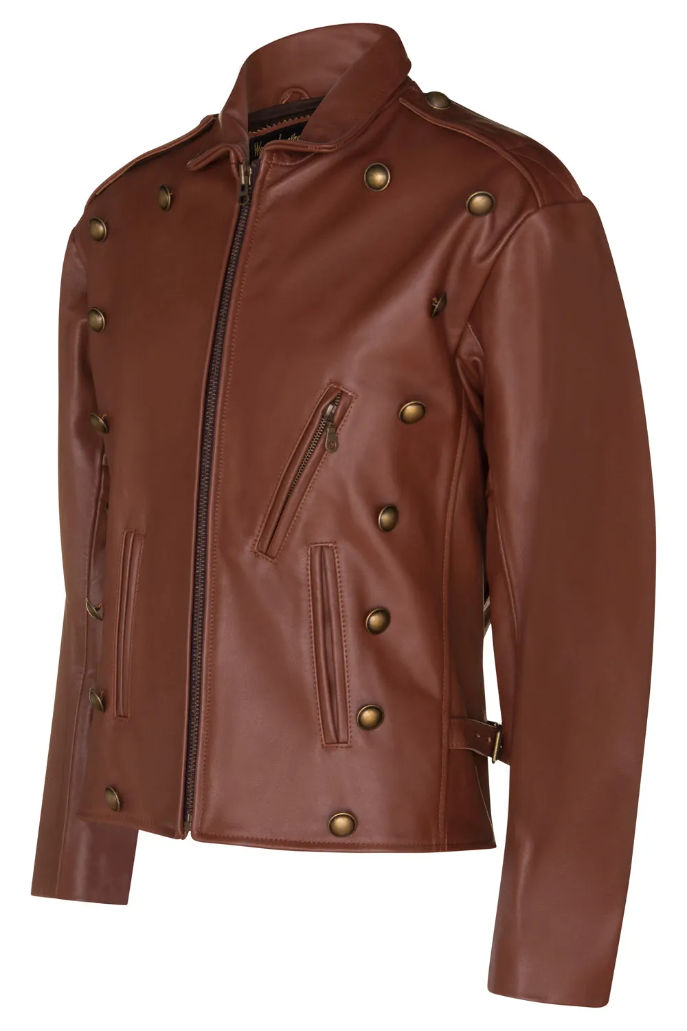 CUSTOM MADE Tan Cowhide Leather Rocketeer Jacket as worn by Cliff Secord