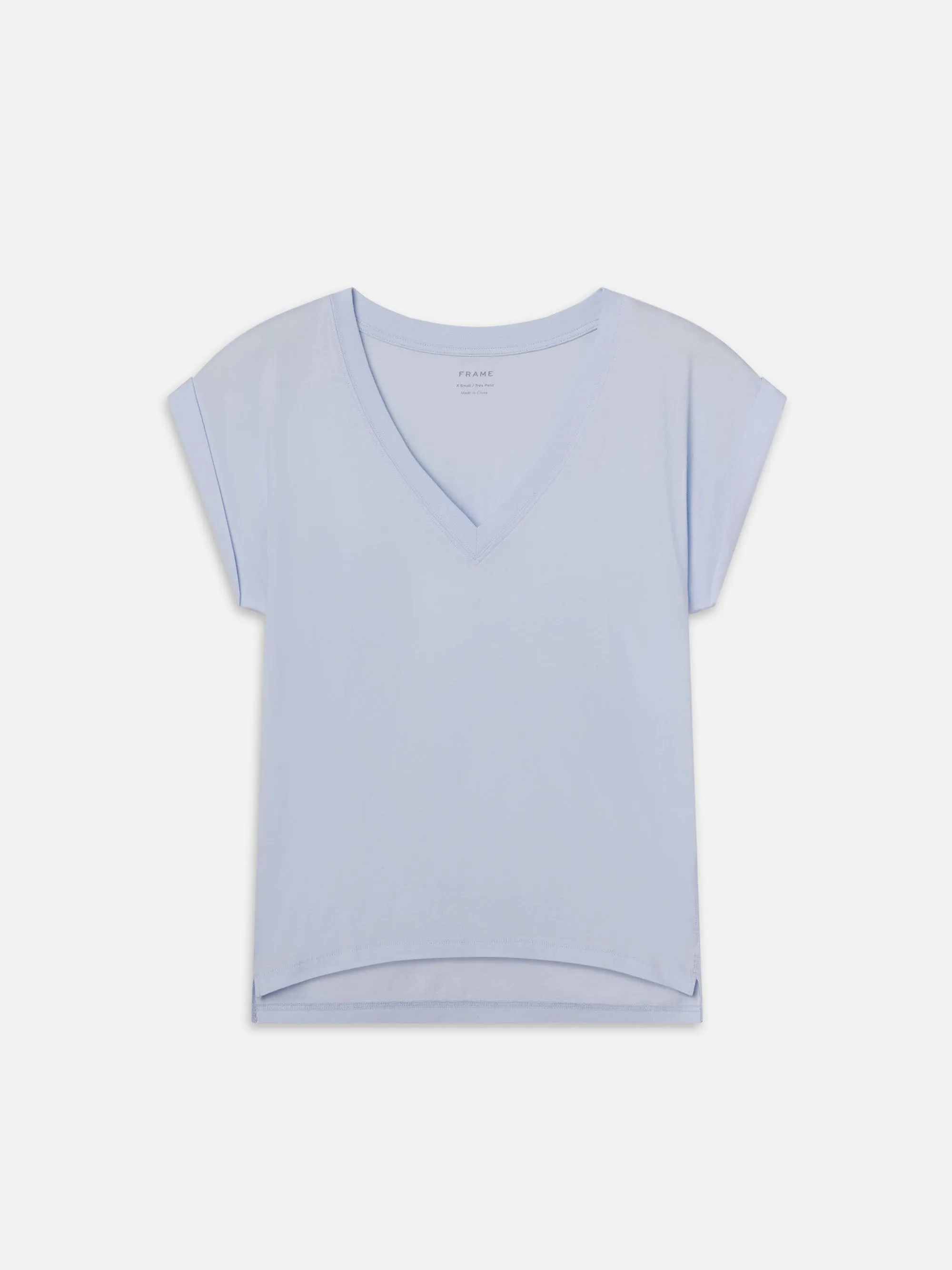 Easy V-Neck Tee -- Light Chambray