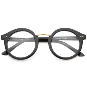 Eclectic Indie Round Clear Lens Retro Glasses