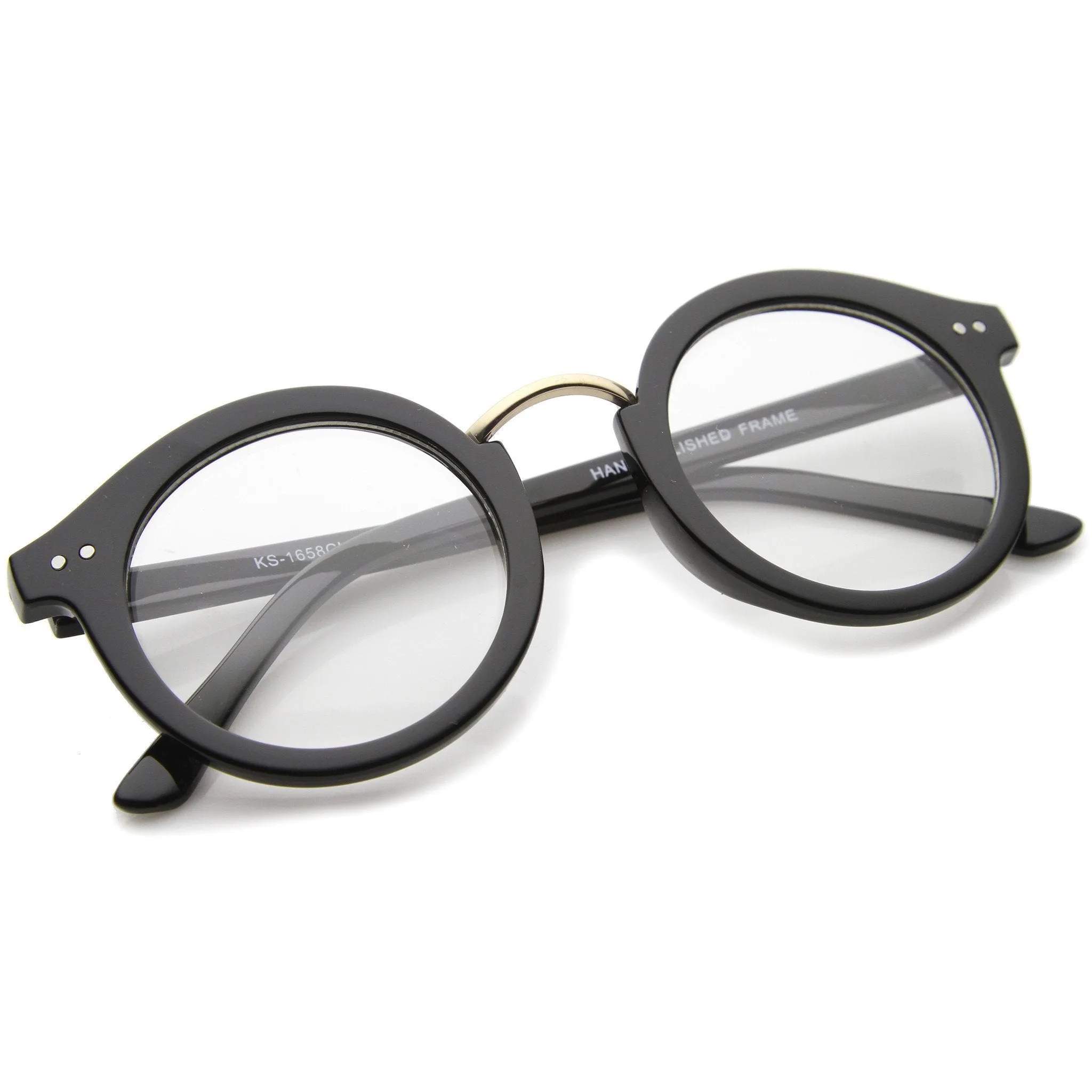 Eclectic Indie Round Clear Lens Retro Glasses