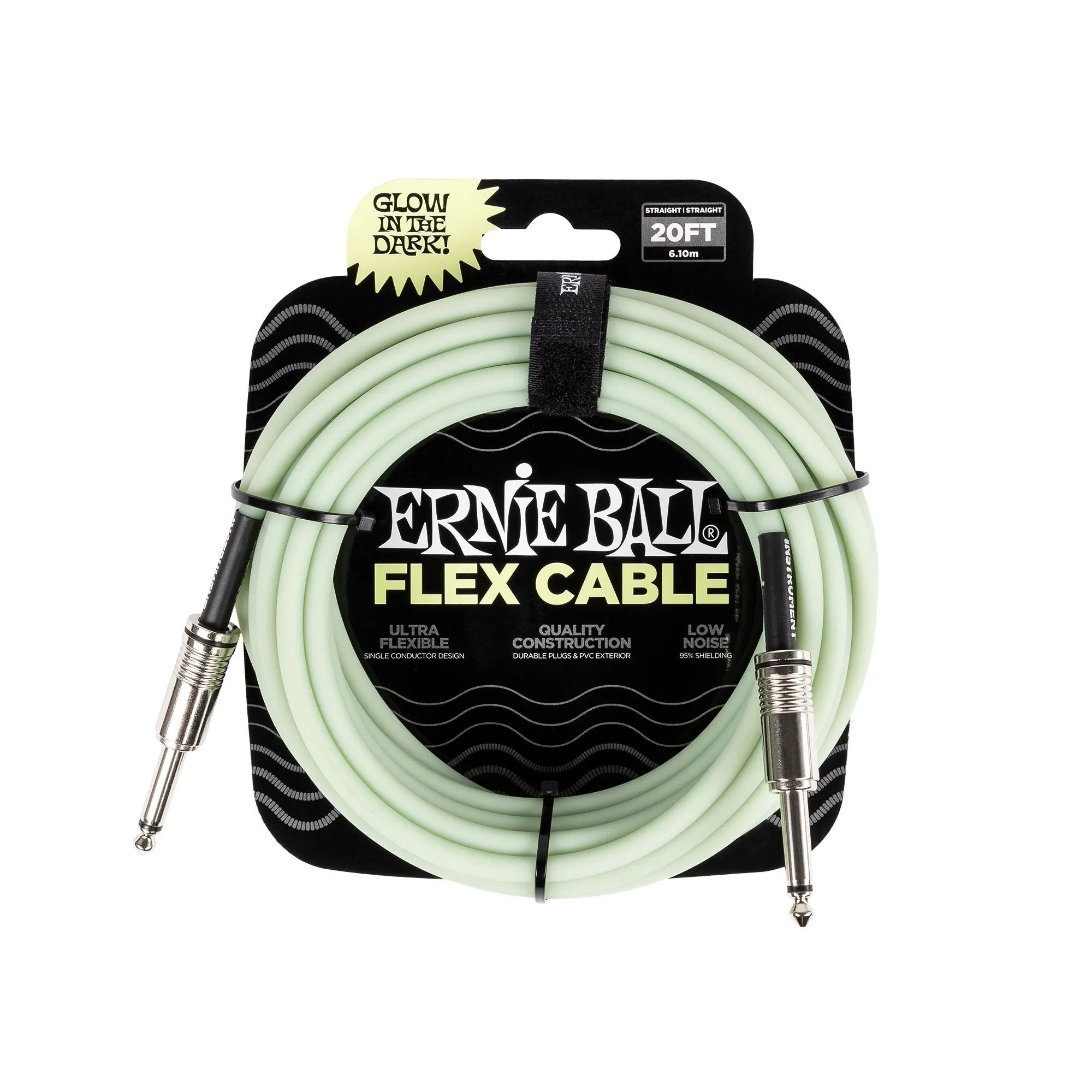 Ernie Ball 20ft Glow in the Dark Flex Cable