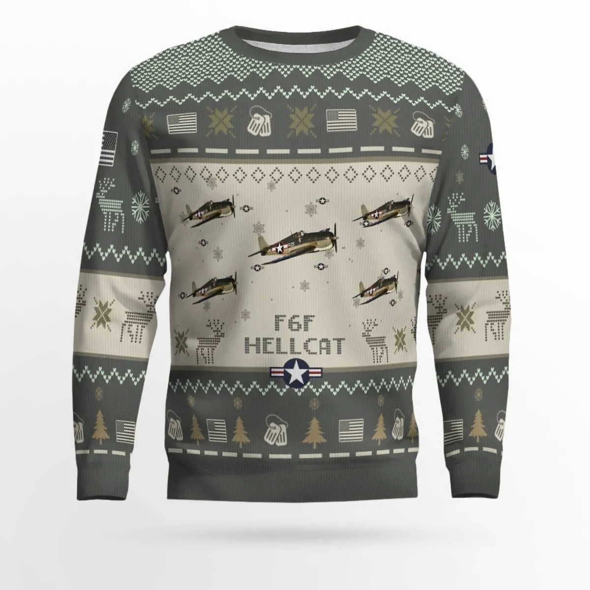 F6F Hellcat Aircraft Ugly Sweater, Ugly Sweater Christmas Shirt for Men Dad Veteran