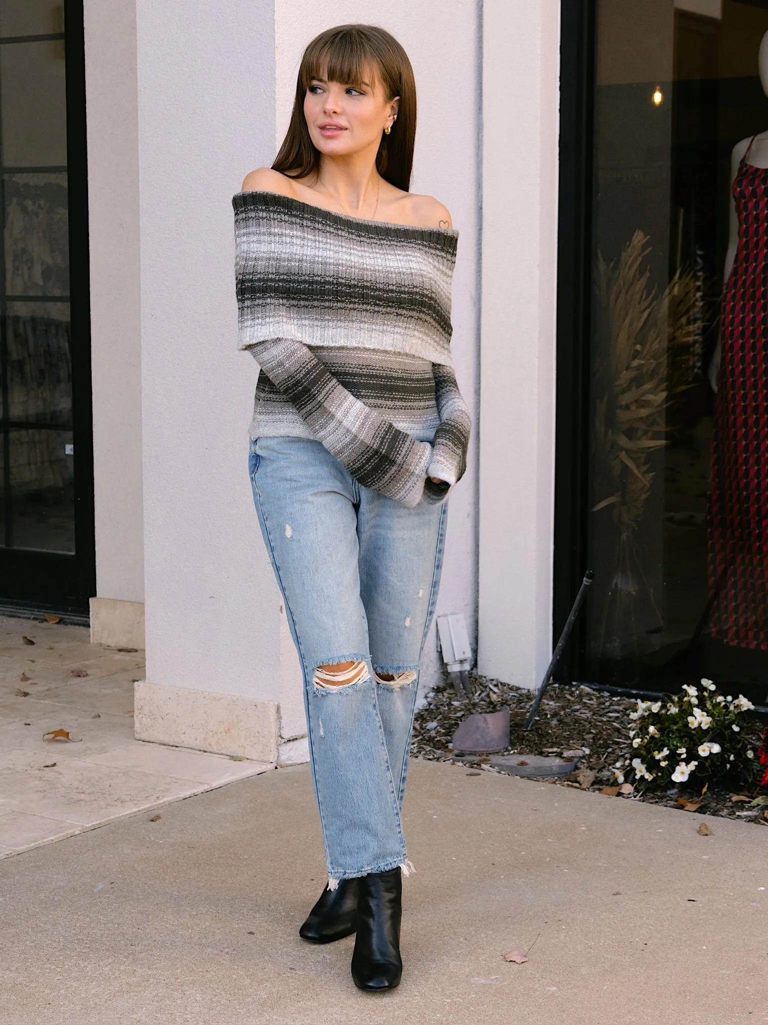 Gayle Gradient Sweater Top