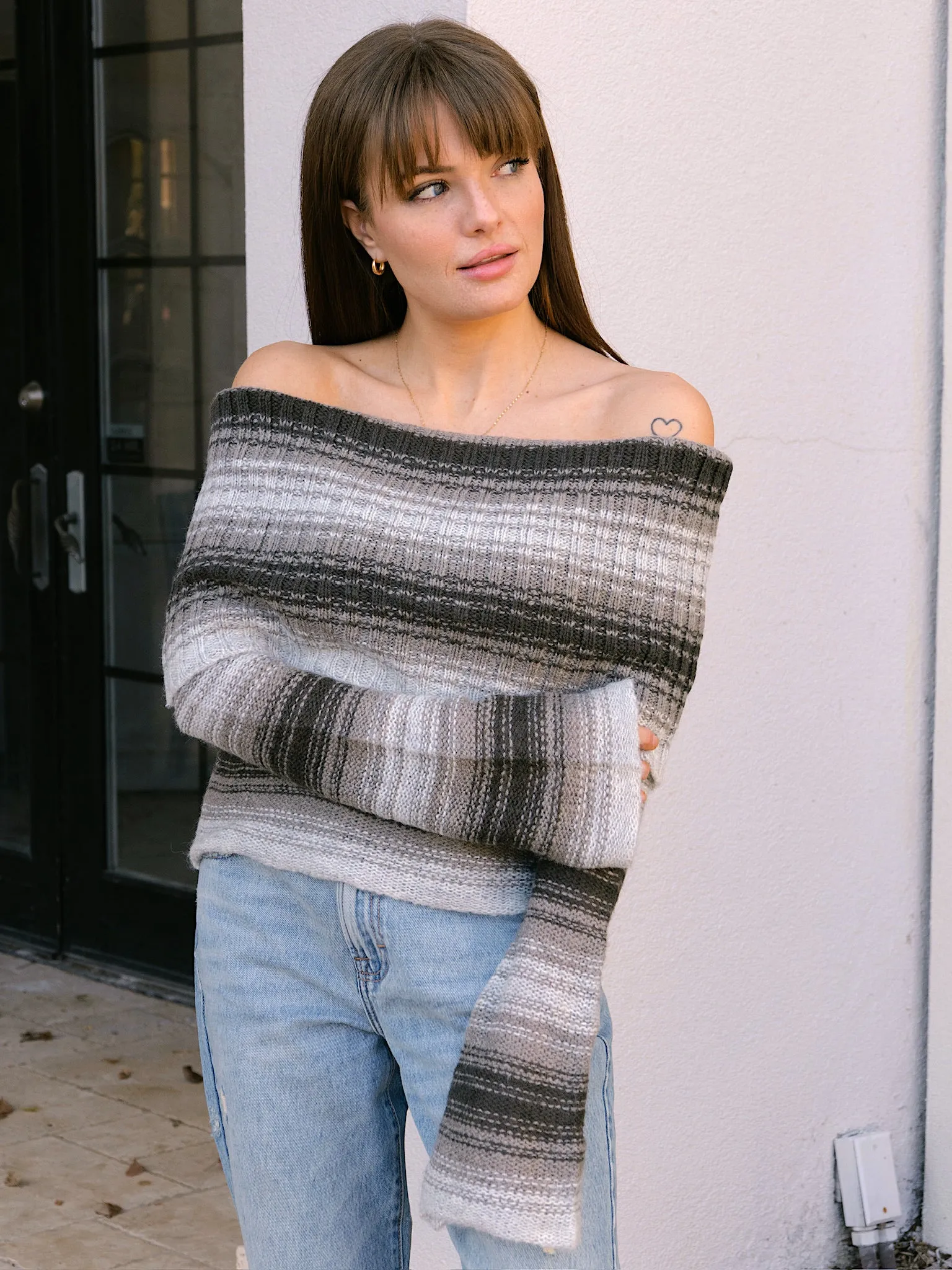 Gayle Gradient Sweater Top