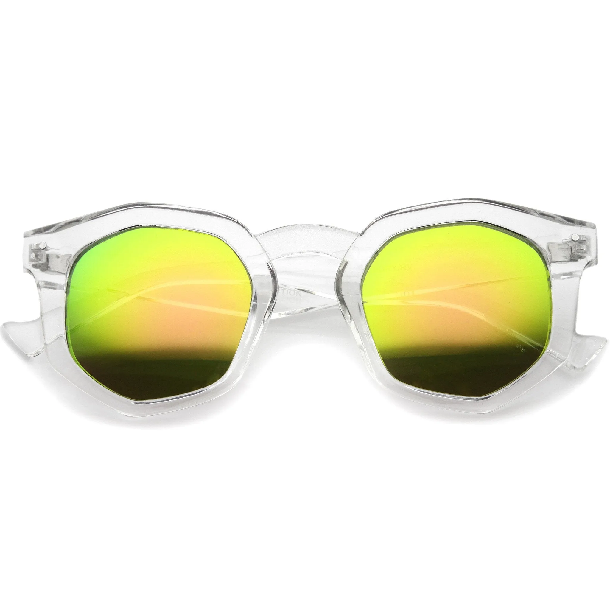 Geometric Colorful Translucent Hexagon Sunglasses