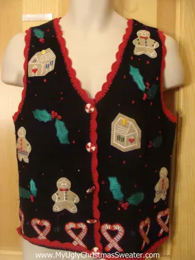 Gingerbread Men Funny Ugly Christmas Sweater Vest