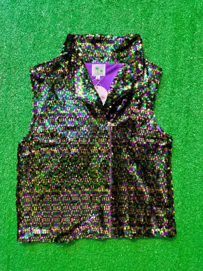 GLEAUX GIRL™ Mardi Gras Confetti Sequin Vest