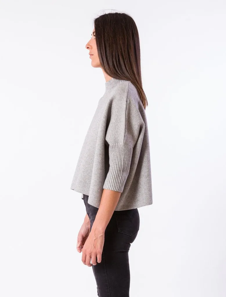 Heather Grey Aja Crop Sweater