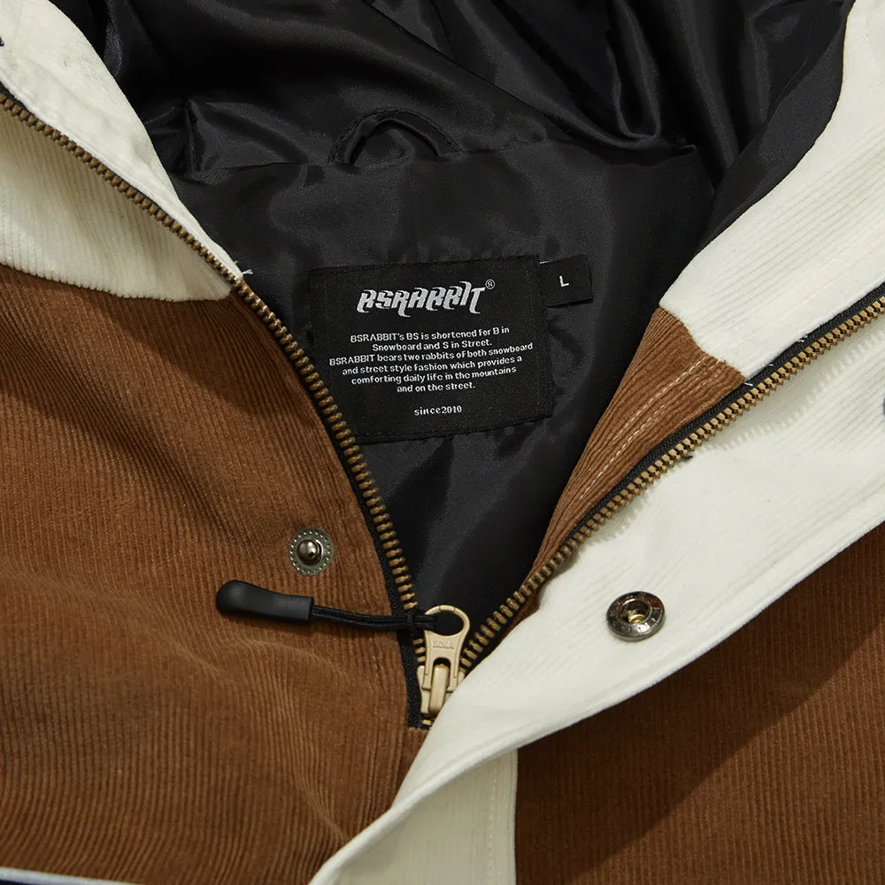 HF CORDUROY HOODED ANORAK JACKET CLASSIC BEIGE