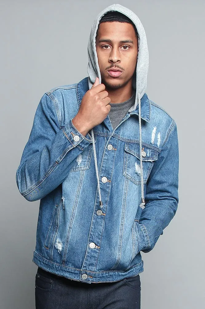 Hooded Denim Jacket