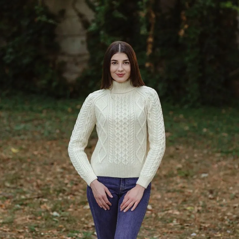 Irish Turtleneck Women's Sweater