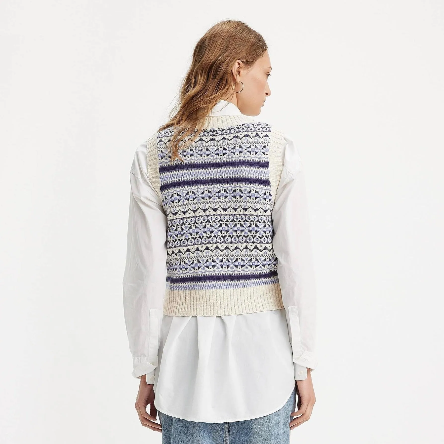 Levi's Brynn Sweater Vest in Syneve Fairisle Sunny Cream