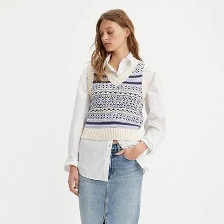 Levi's Brynn Sweater Vest in Syneve Fairisle Sunny Cream