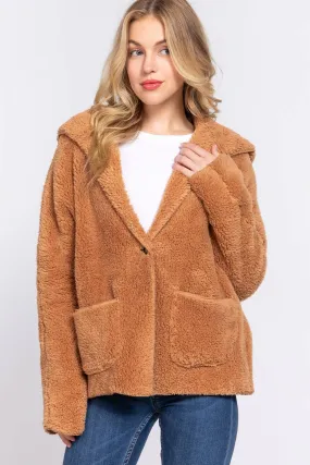 Long Sleeve Hoodie Sherpa Jacket