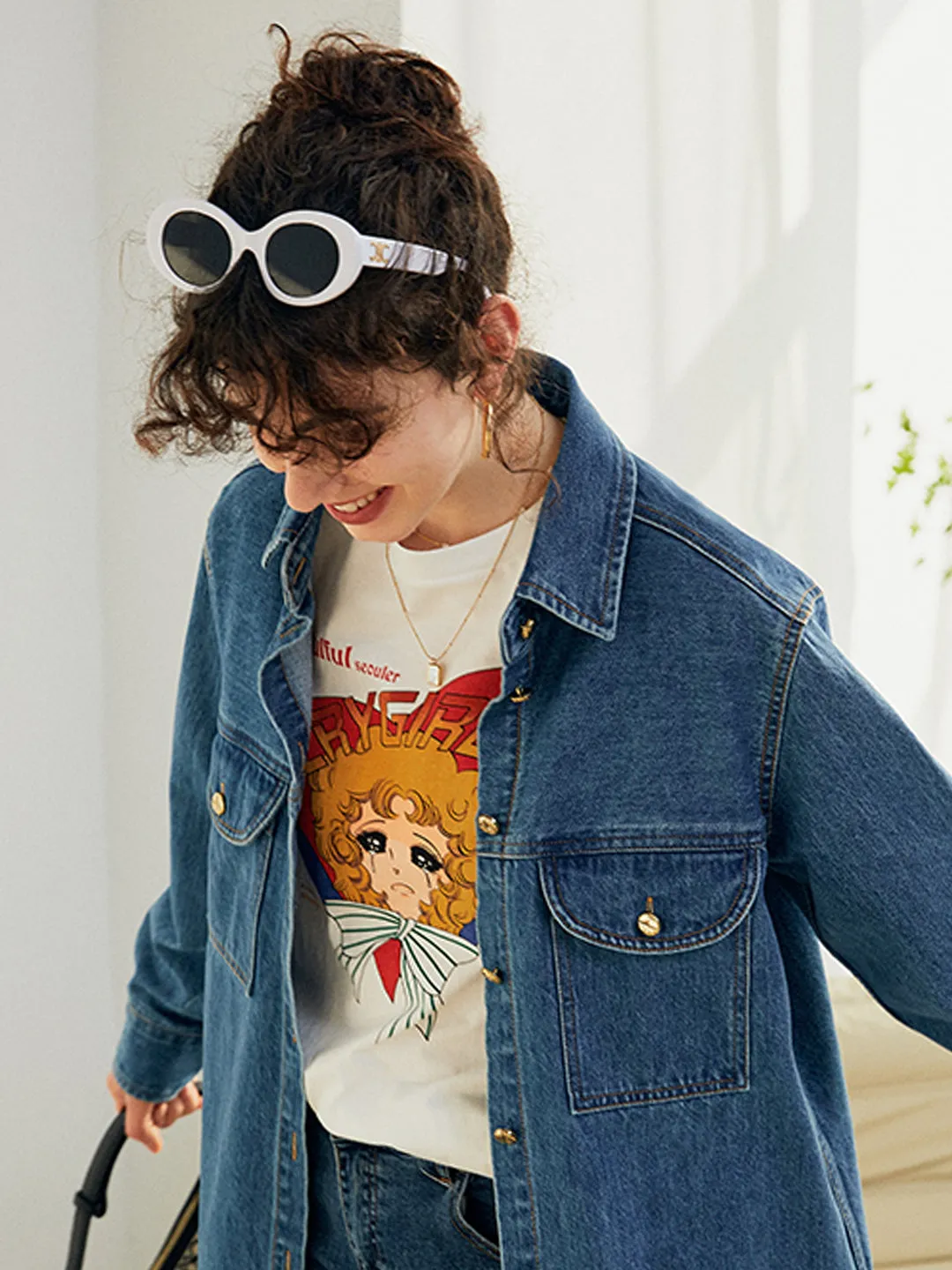 Maria Vintage Style Denim Jacket