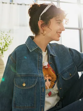 Maria Vintage Style Denim Jacket