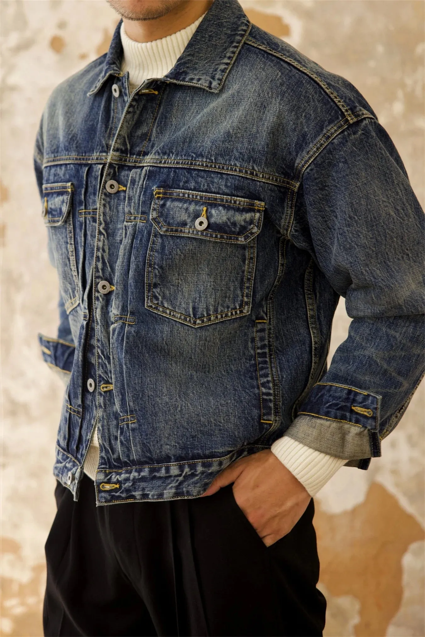 Men's Distressed Type 2 507XX Denim Jacket