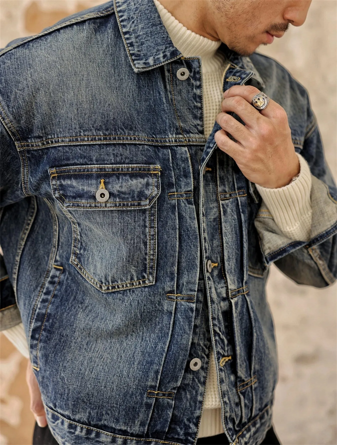 Men's Distressed Type 2 507XX Denim Jacket