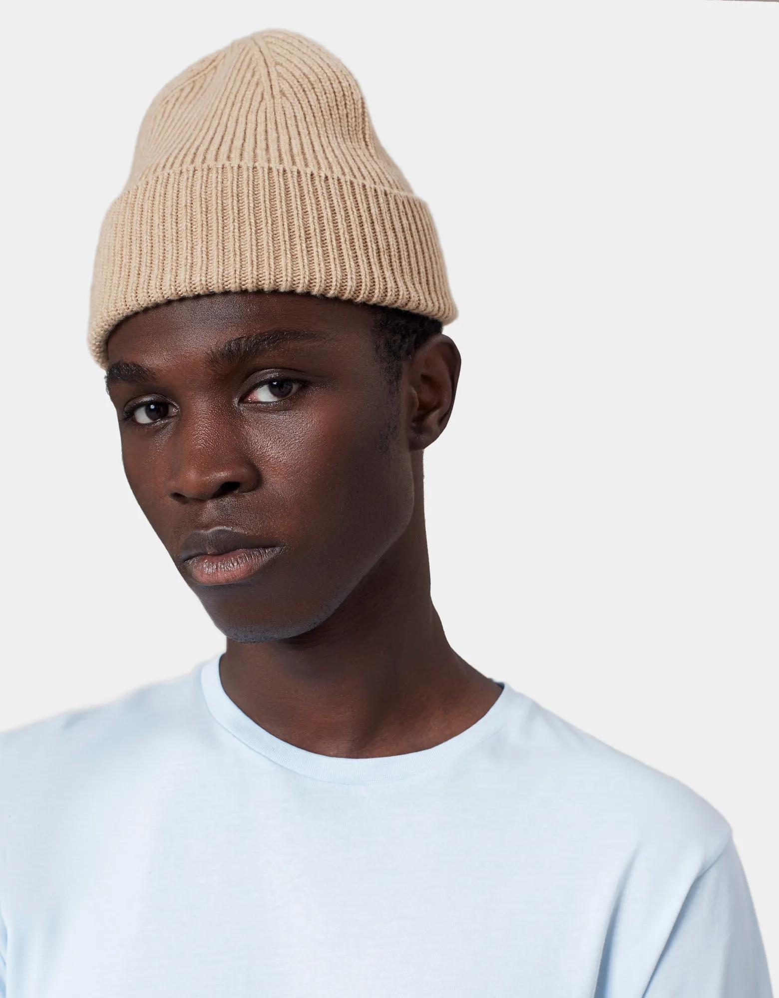 Merino Wool Beanie - Optical White