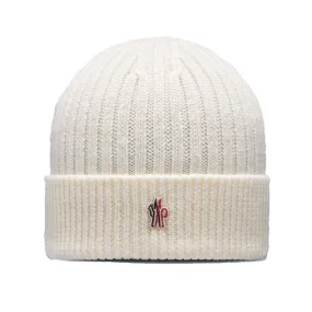 Moncler Grenoble Wool Beanie in White