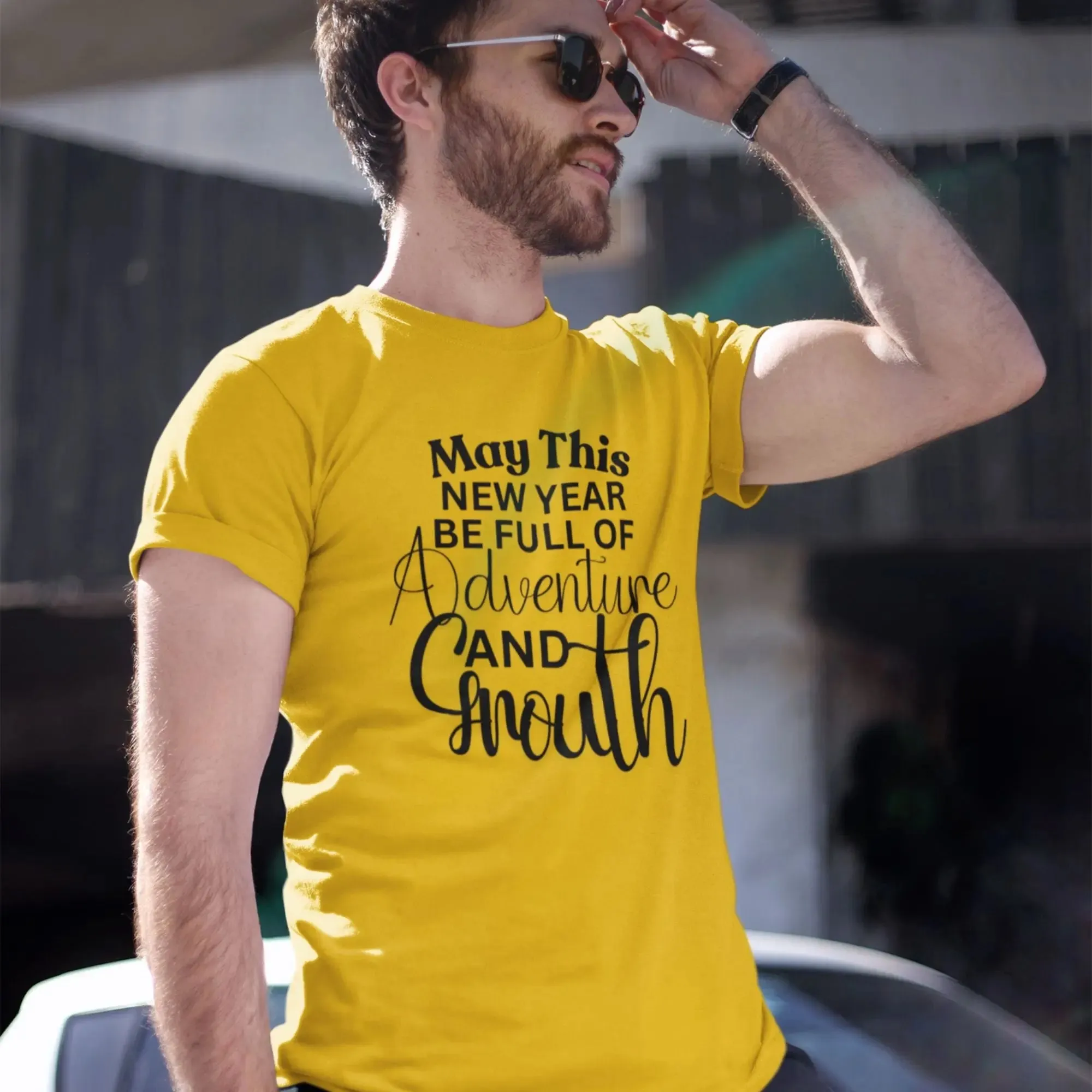 New Year Round Neck Half Sleeve Classic T-Shirt