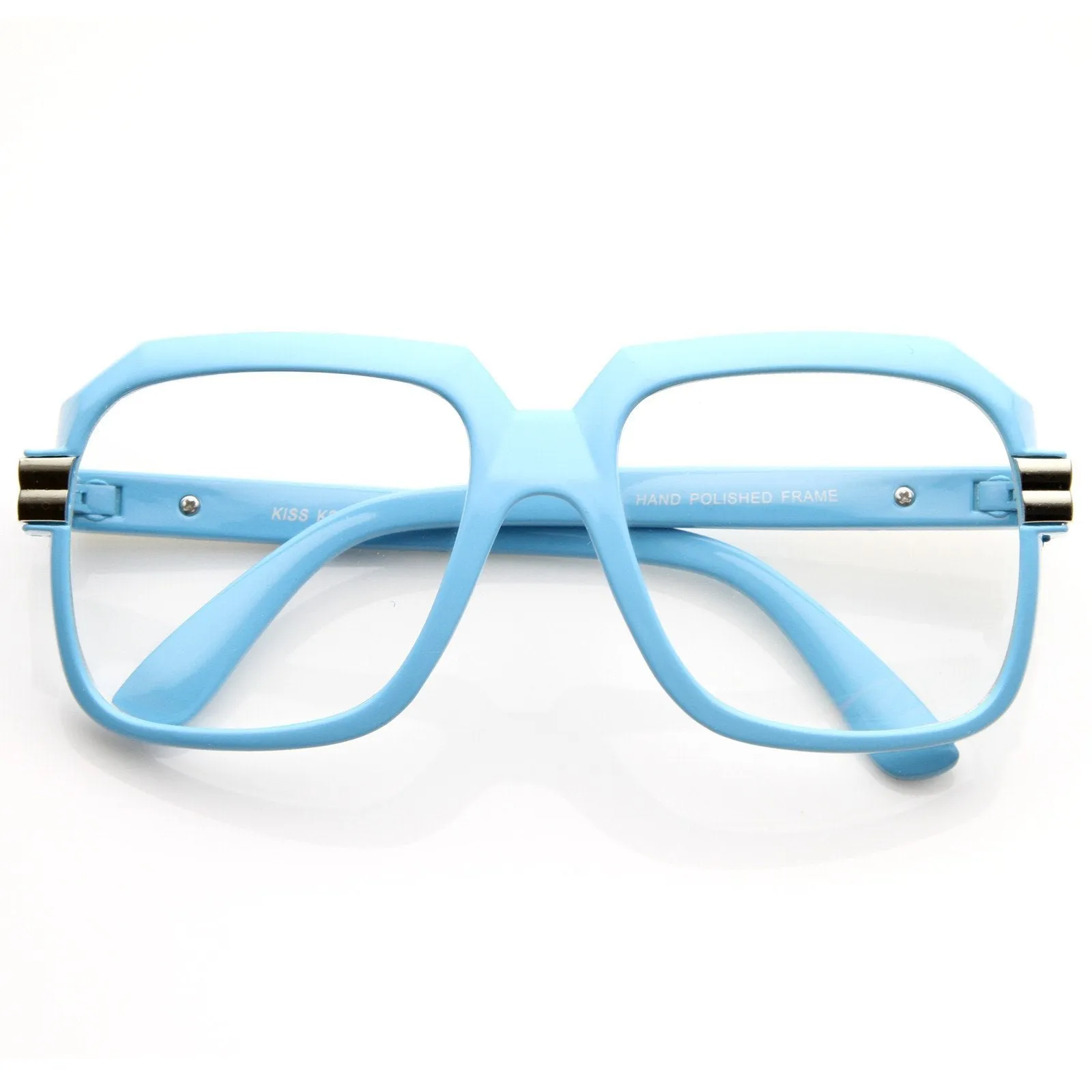 Party Retro Neon Color Square Clear Lens Glasses