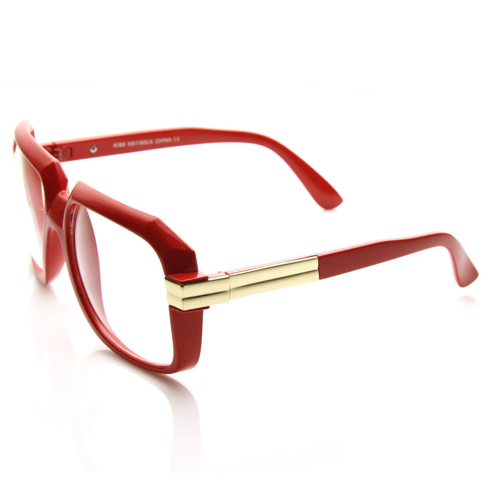 Party Retro Neon Color Square Clear Lens Glasses