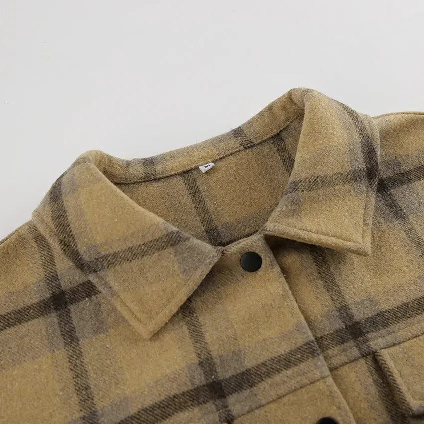 Plaid Woolen Jacket