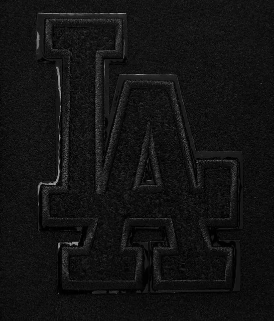 Pro Standard MLB Triple Black Wool Varsity Jacket Los Angeles Dodgers