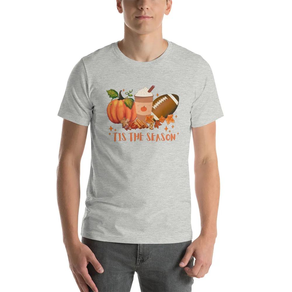 Pumpkin Spice Football Fall Tis The Season Shirt