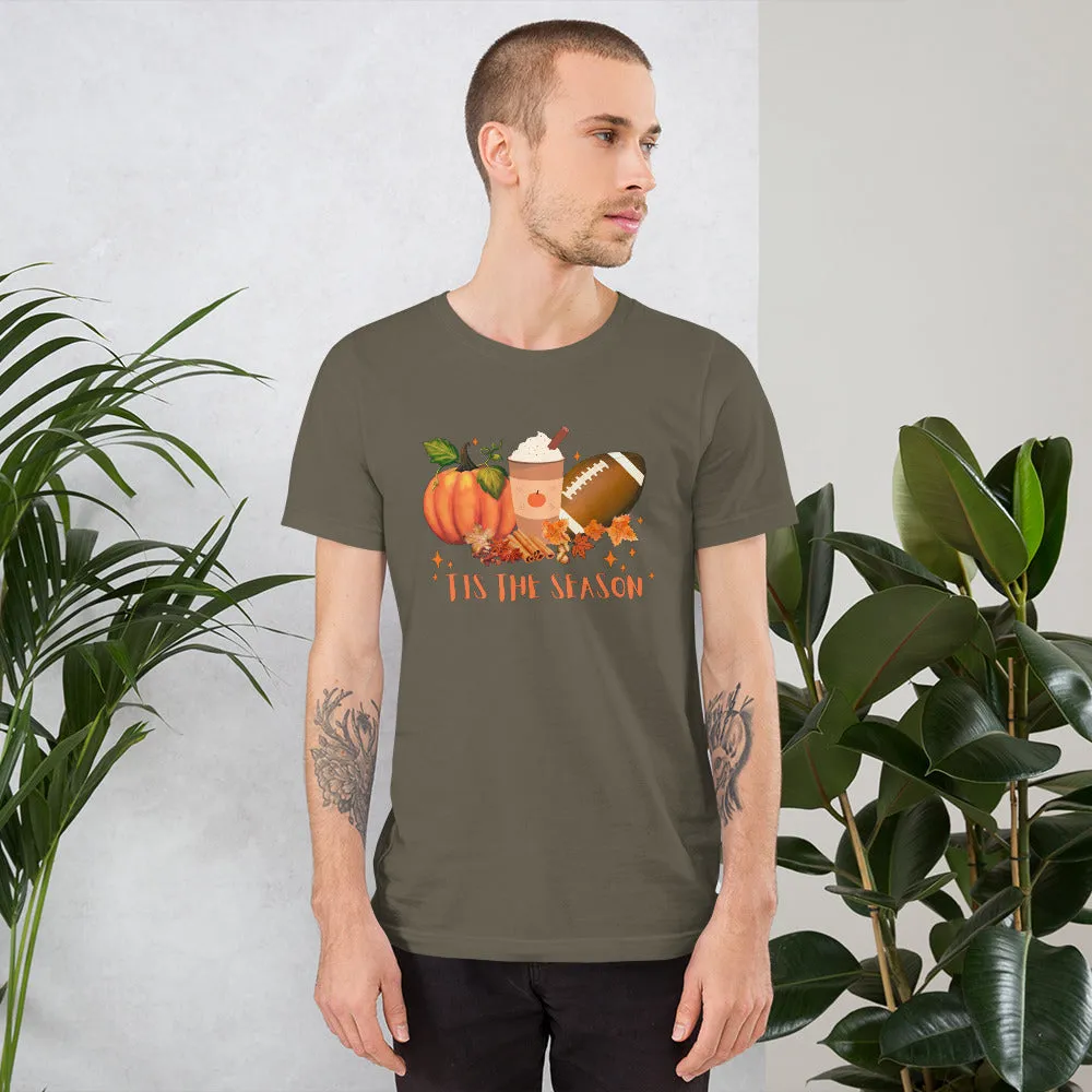 Pumpkin Spice Football Fall Tis The Season Shirt