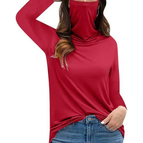 "Leanna" Turtleneck T-Shirt Anti UV Dust Proof